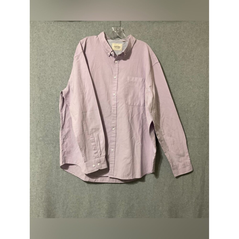 Oxford Men’s Button-Down Shirt - Light Lavender 3 XL